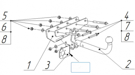 Фаркоп 4852-A Oris на Jeep Wrangler JK 2007-2018, JL 2018- без выреза в бампере. Тип шара: A. Нагрузки: 3100/90 кг, масса фаркопа 9,1 кг (без электрики в комплекте) от магазина ФаркопРос
